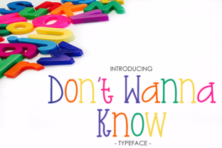 Don t Wanna Know Font for Crafters