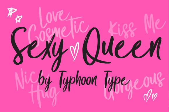 Sexy Queen Font: A Textured Script for Crafters